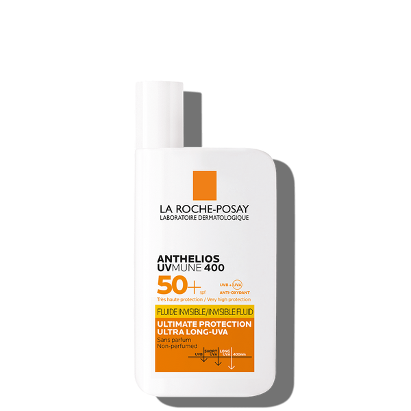 واقي شمس أنثيليوس يوفي ميون 400 SPF50+ السائل الغير مرئي
حماية فائقة من أشعة الشمس فوق البنفسجية (أ) طويلة المدى من لاروش