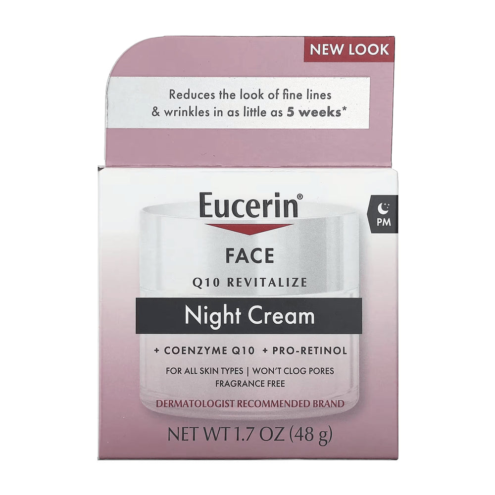 كريم الوجه الليلي بتركيبة Q10 المضاد للتجاعيد + برو ريتينول من يوسرين 48 جم Eucerin