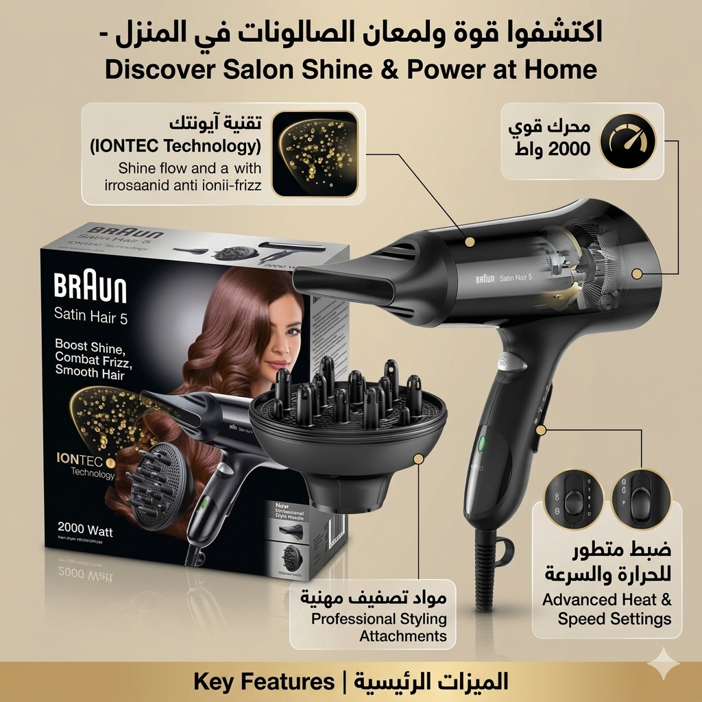 مجفف الشعر براون ساتين هير 5 (Braun Satin Hair 5)
