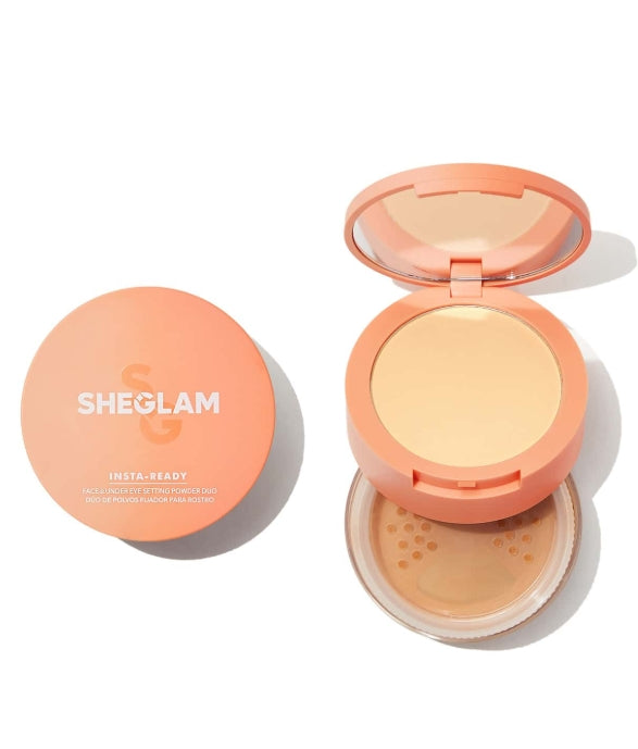 بودرة تثبيت سائبة2في 1 SHEGLAM بودرة تثبيت الوجه وتحت العين