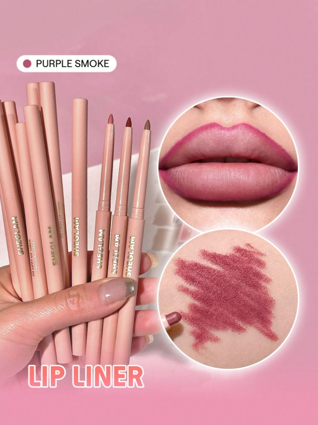 SHEGLAM قلم تحديد الشفاه So Lippy-قلم تحديد الشفاه الكريمي غير اللامع القرمزي، ذو صبغة عالية