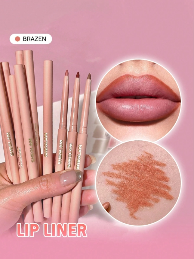 SHEGLAM قلم تحديد الشفاه So Lippy-قلم تحديد الشفاه الكريمي غير اللامع القرمزي، ذو صبغة عالية