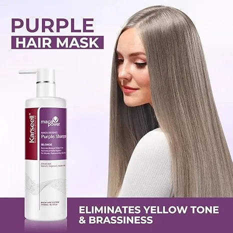 شامبو كارسيل بيربل الأرجواني 500مل Karseell Maca Power Essence Purple Shampoo