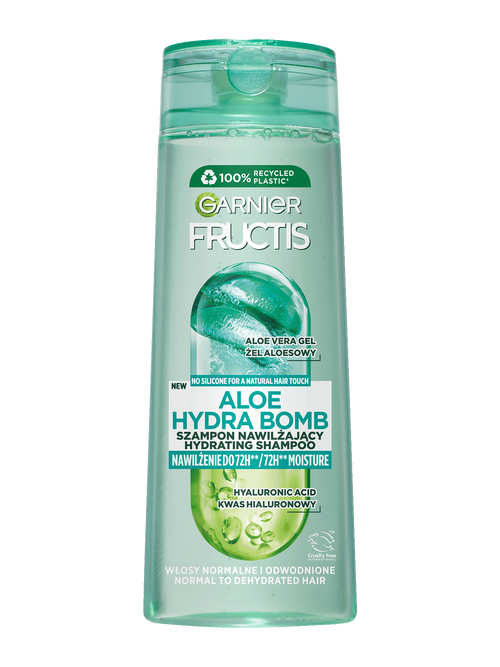 شامبو مصمم خصيصاً لترطيب الشعر العادي إلى الجاف أو المجفف من غارنييه -Garnier Fructis Aloe Hydra