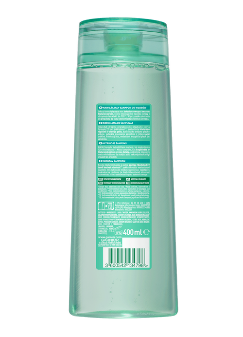 شامبو مصمم خصيصاً لترطيب الشعر العادي إلى الجاف أو المجفف من غارنييه -Garnier Fructis Aloe Hydra