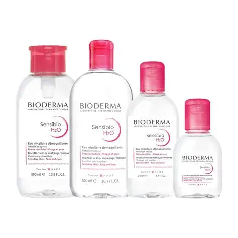 ماء ميسيلار سينسيبيو إتش تو أو (Sensibio H2O) من بيوديرما، وهو منظف ومزيل للمكياج مصمم خصيصاً للبشرة الحساسة. 