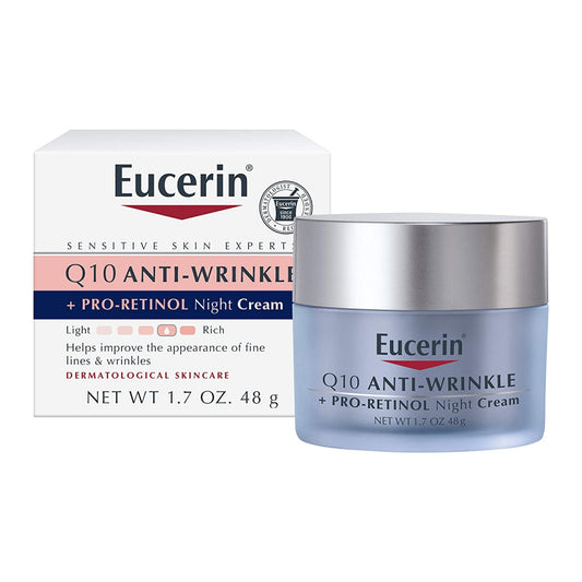 كريم الوجه الليلي بتركيبة Q10 المضاد للتجاعيد + برو ريتينول من يوسرين 48 جم Eucerin