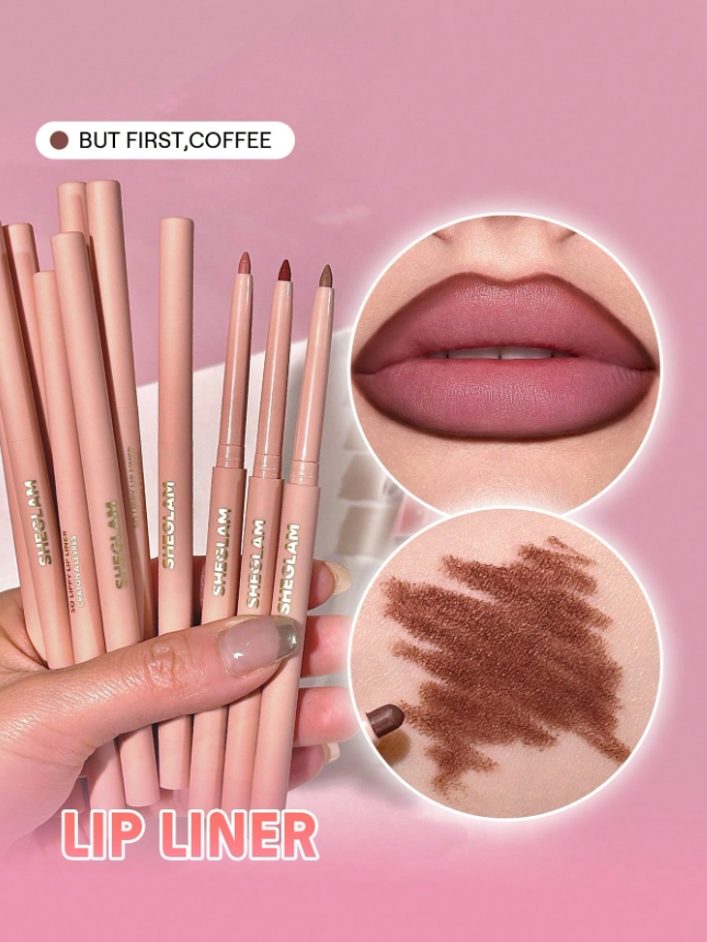 SHEGLAM قلم تحديد الشفاه So Lippy-قلم تحديد الشفاه الكريمي غير اللامع القرمزي، ذو صبغة عالية