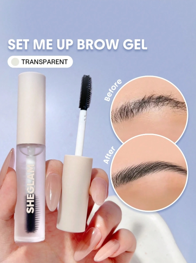 SHEGLAM جل الحواجب Set Me Up جل حواجب شفاف مقاوم للماء يدوم طويلا