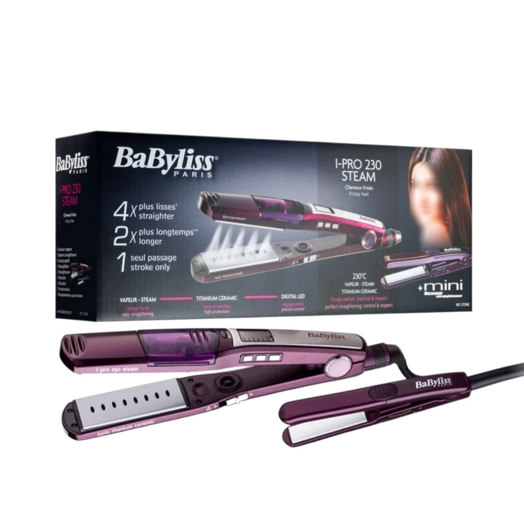 مكواة فرد الشعر بيبي ليس إي برو 230 بالبخار (BaByliss I-Pro 230 Steam)