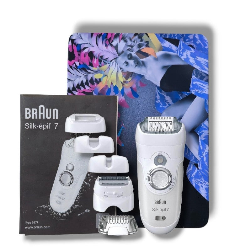 آلة إزالة الشعر Braun Silk-épil 7 (الموديل الشهير المخصص للاستخدام الجاف أو مع الماء)