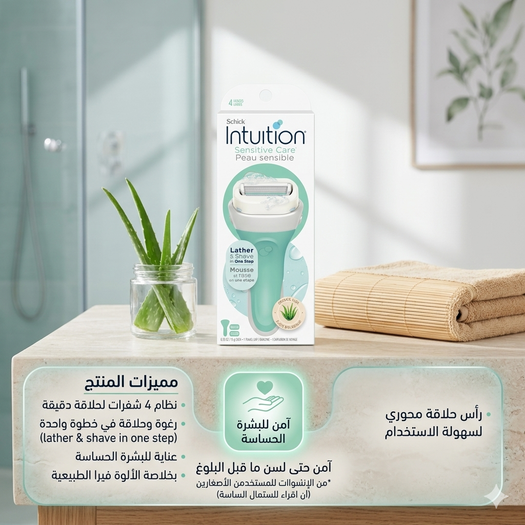 ماكينة حلاقة شيك إنتويشن للعناية الحساسة (Schick Intuition Sensitive Care)