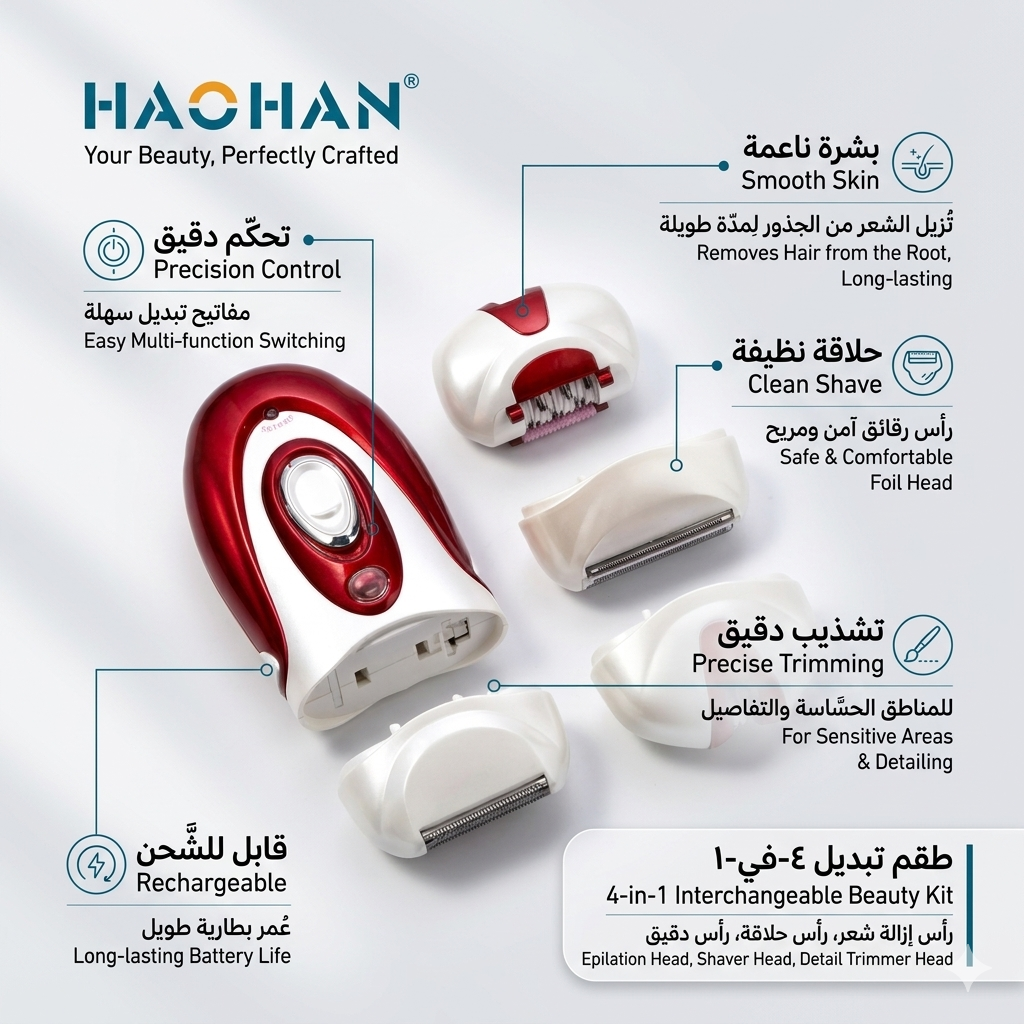 إزالة الشعر النسائية 3 في 1 من ماركة هاوهان (Haohan)