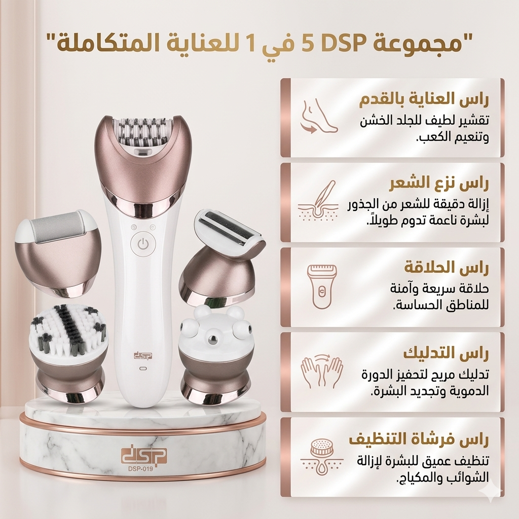 مكينة دي اس بي 6 في 1 لإزالة الشعر للسيدات من العلامة التجارية DSP (دي اس بي)